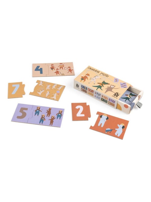 Puzzle Chiffres 1 à 10 Sebra en carton - Kiabi