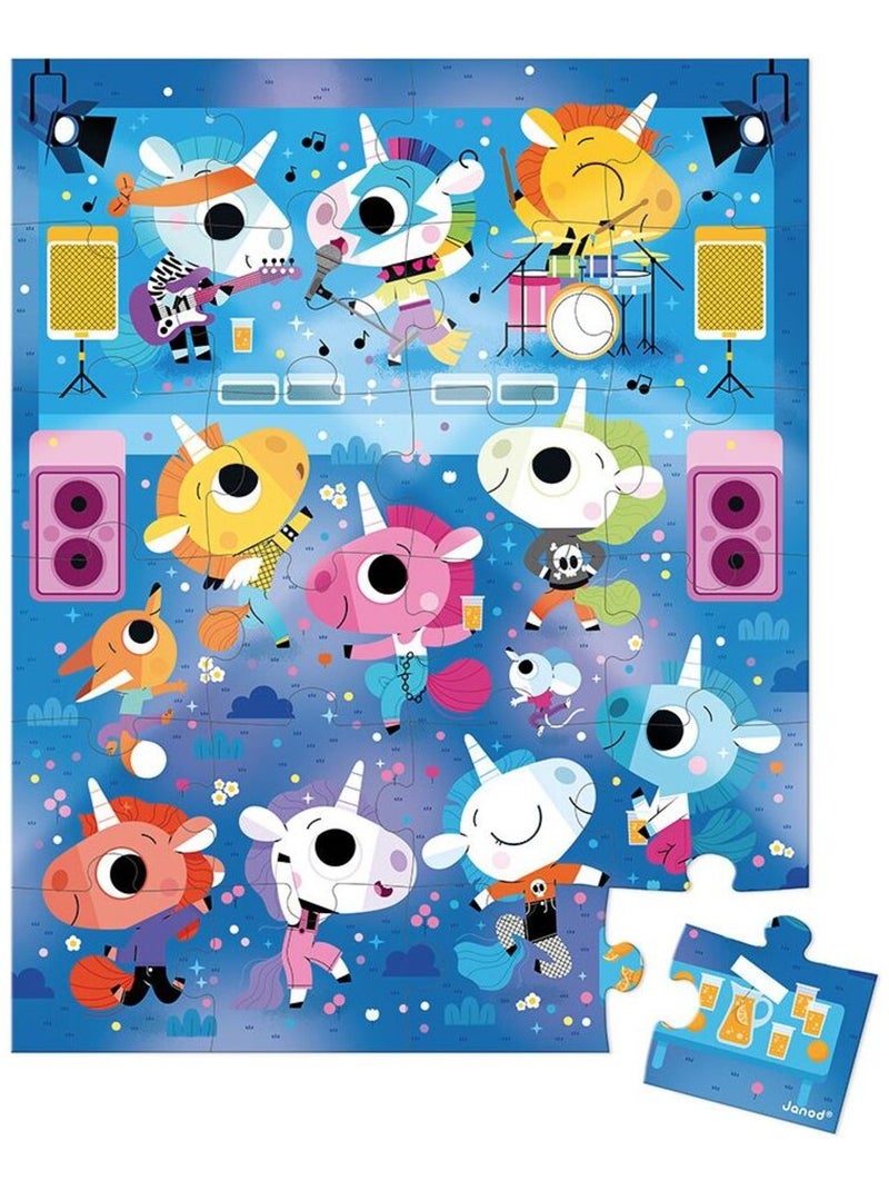 Puzzle Concert Rock Licornes 24 pcs N/A - Kiabi