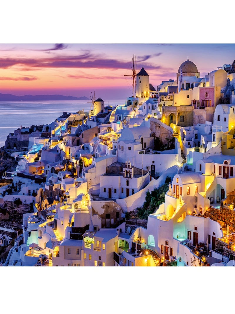 Puzzle Coucher de soleil sur Santorin 1500 pcs N/A - Kiabi