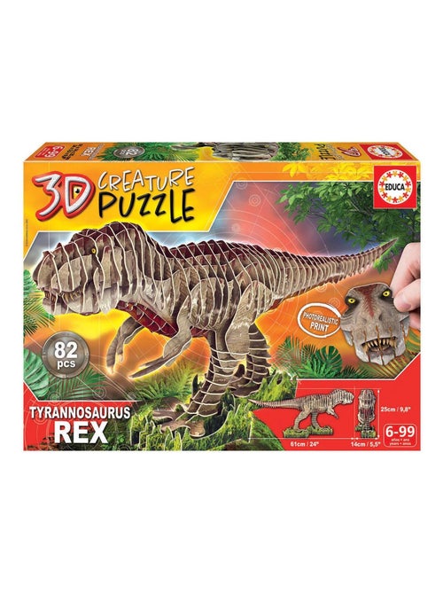 Puzzle Creature 3D 82 pièces : T-Rex - Kiabi