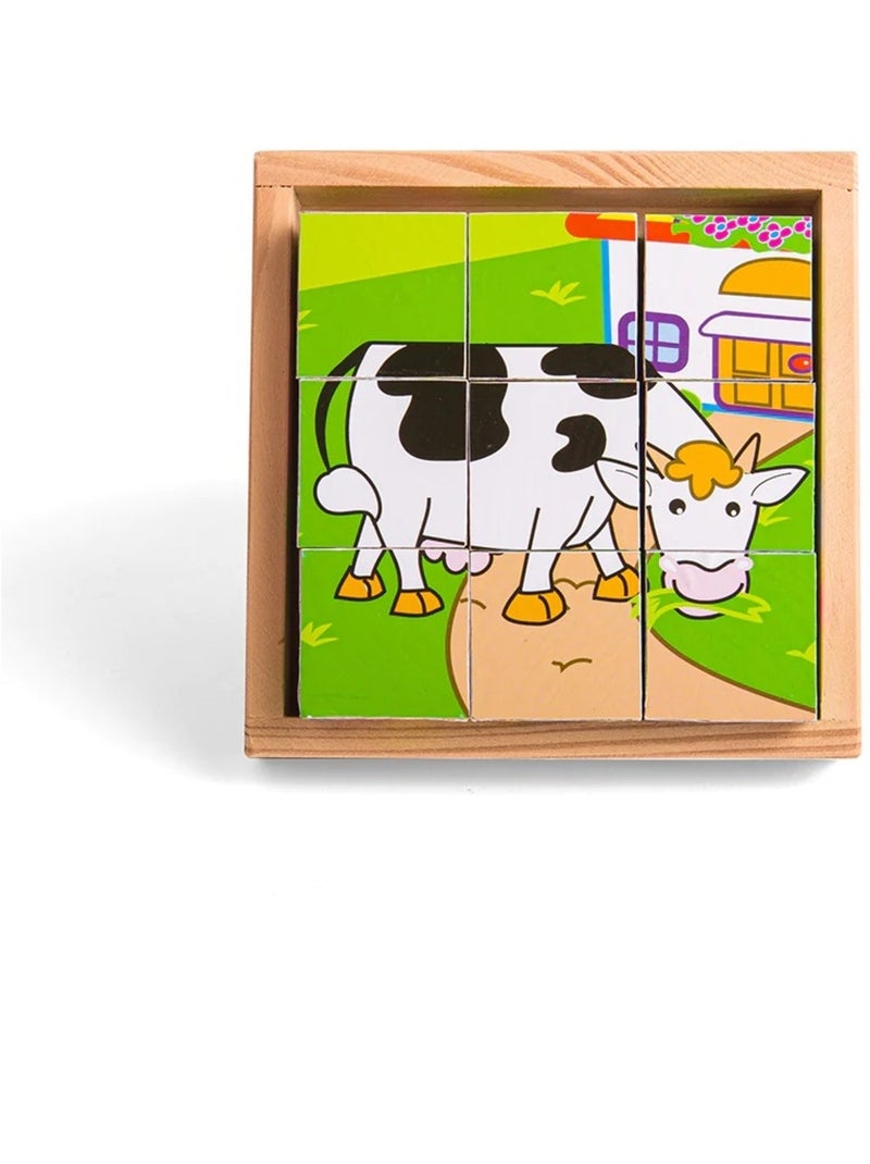 Puzzle cube Animaux Vert - Kiabi