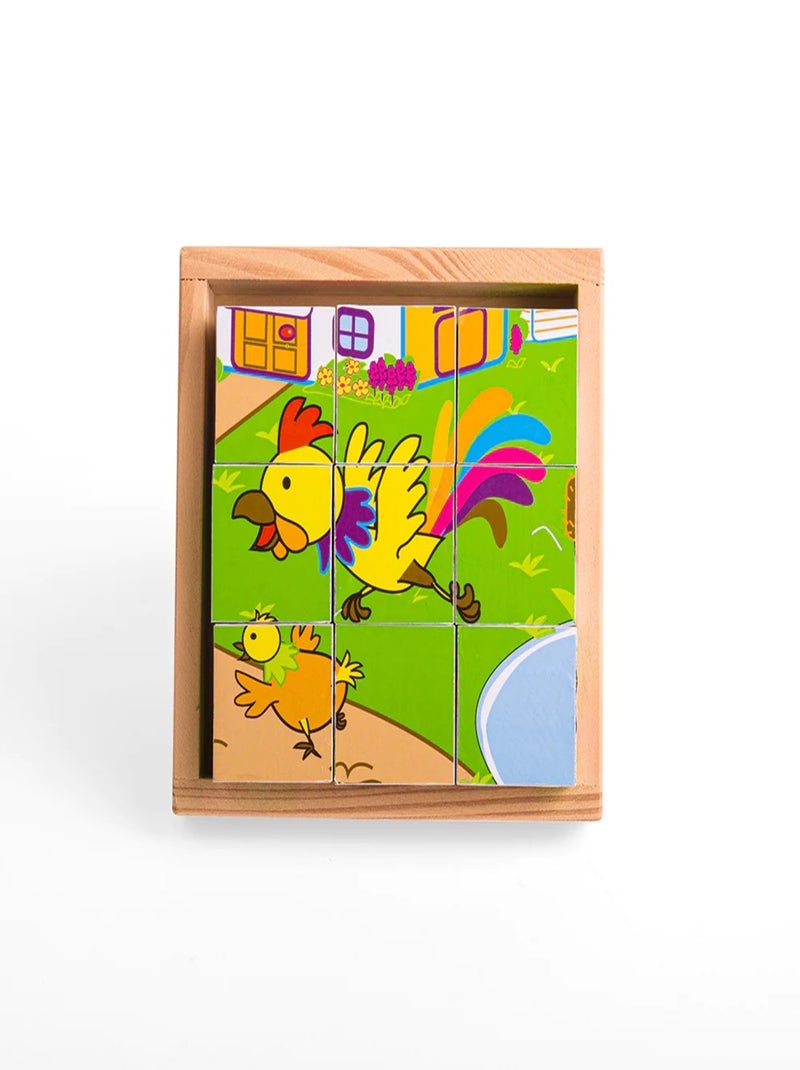 Puzzle cube Animaux Vert - Kiabi