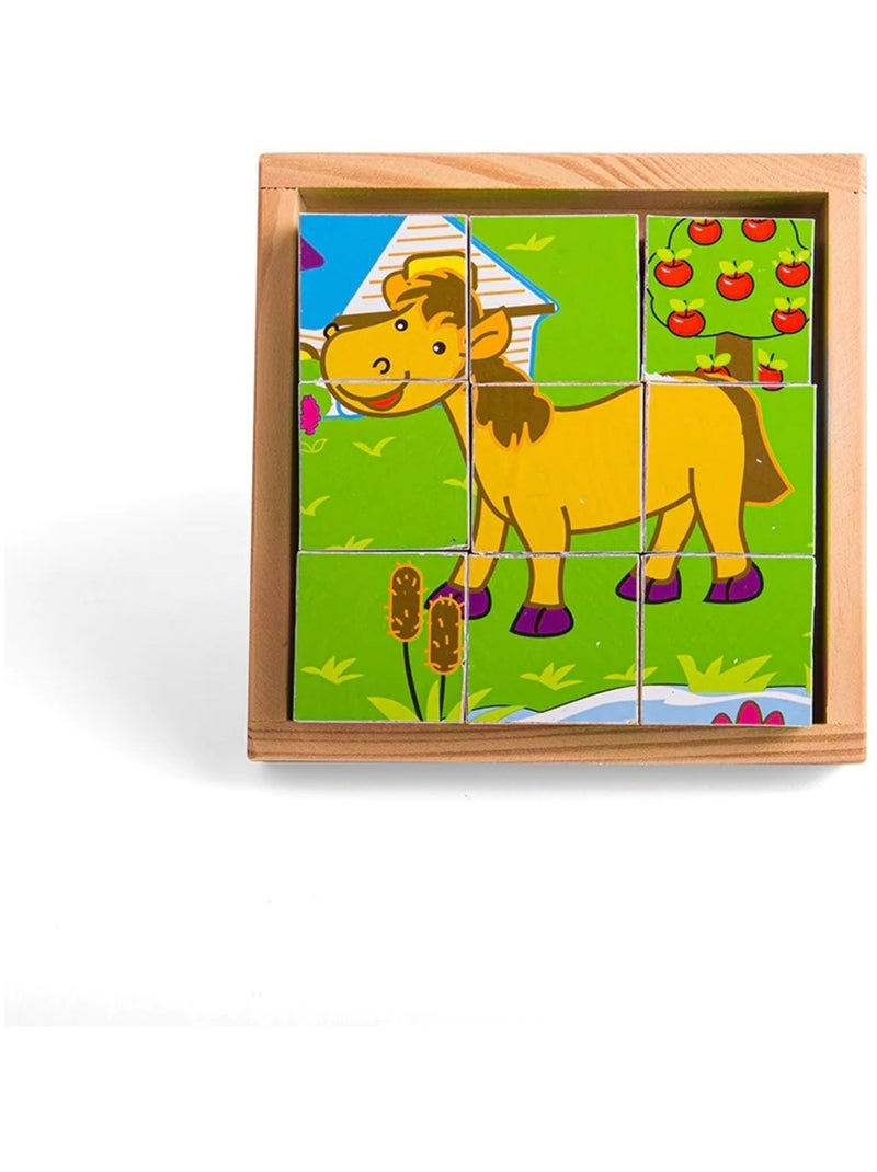 Puzzle cube Animaux Vert - Kiabi