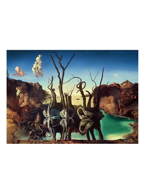Puzzle Cygnes se reflétant en éléphants 1000 pcs - Kiabi