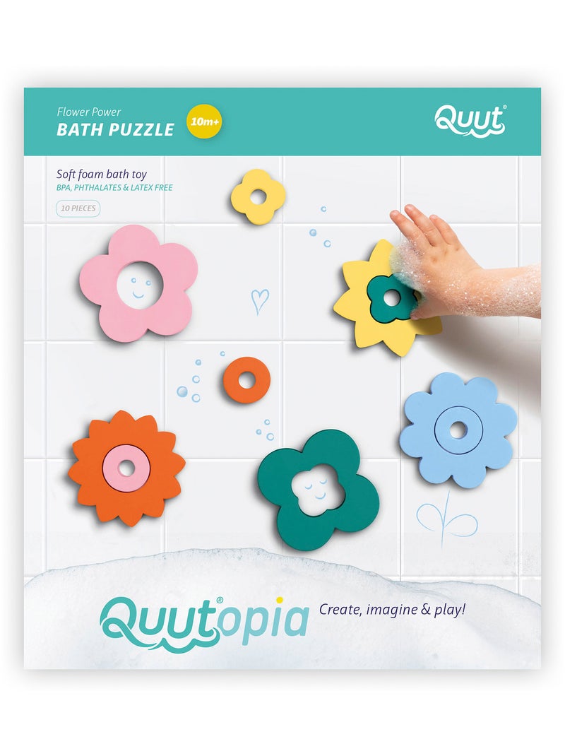 Puzzle de bain - Fleurs Orange - Kiabi