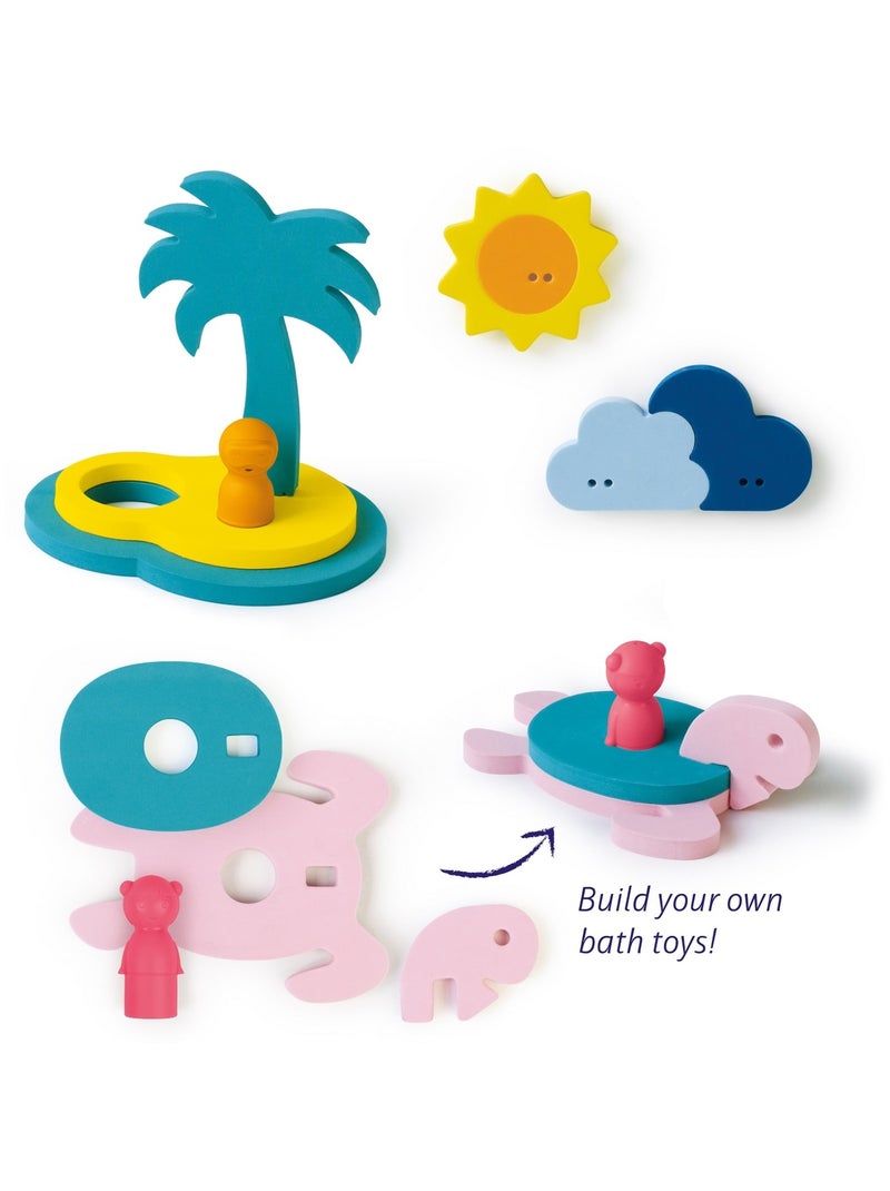 Puzzle de bain - L'île aux trésors Bleu - Kiabi