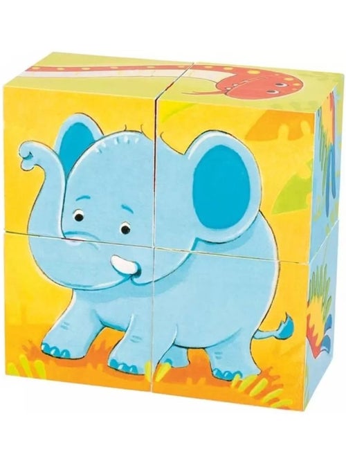 Puzzle de cubes animaux sauvages - Kiabi Puzzle de cubes animaux sauvages - Kiabi