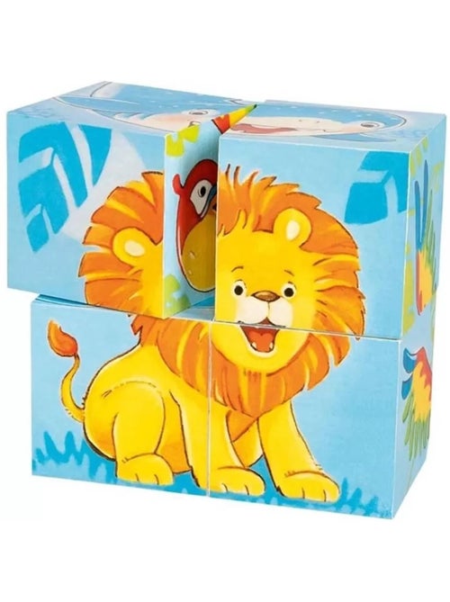 Puzzle de cubes animaux sauvages - Kiabi Puzzle de cubes animaux sauvages - Kiabi