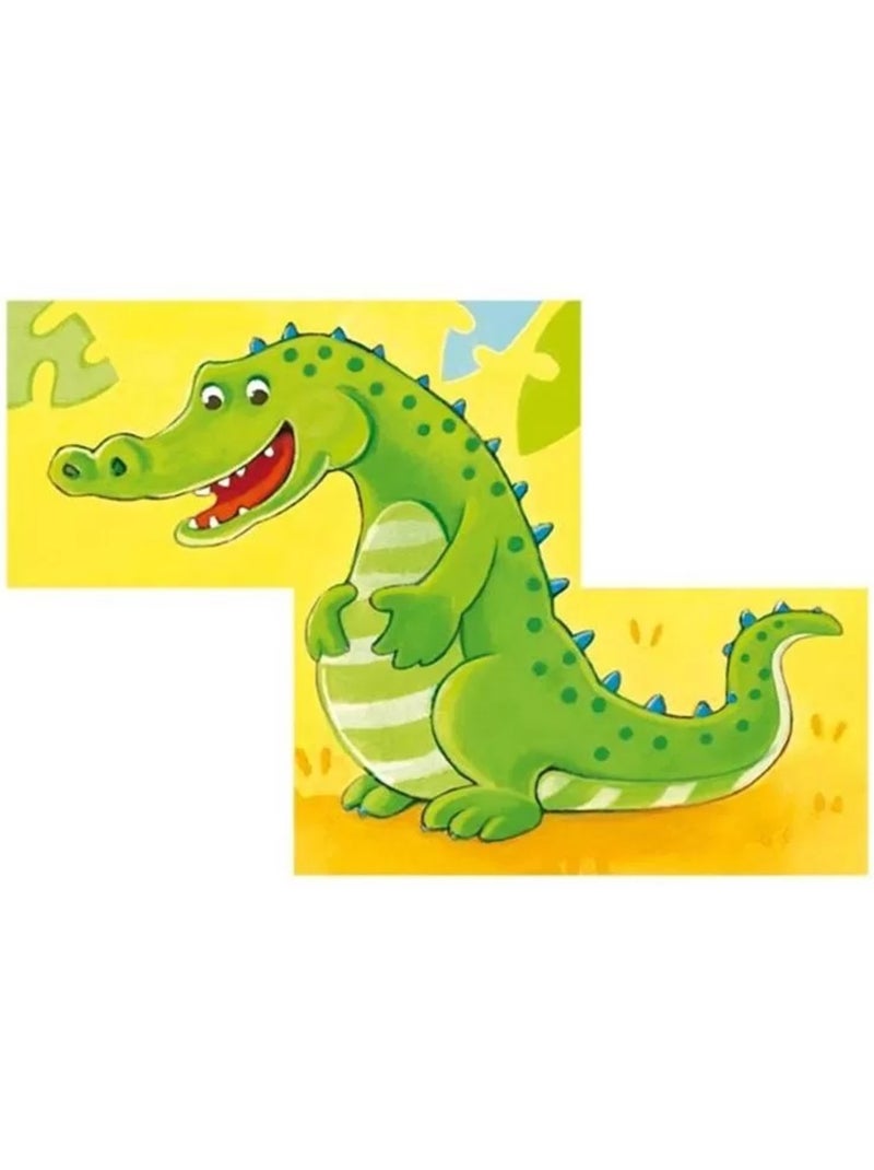 Puzzle de cubes animaux sauvages Jaune - Kiabi