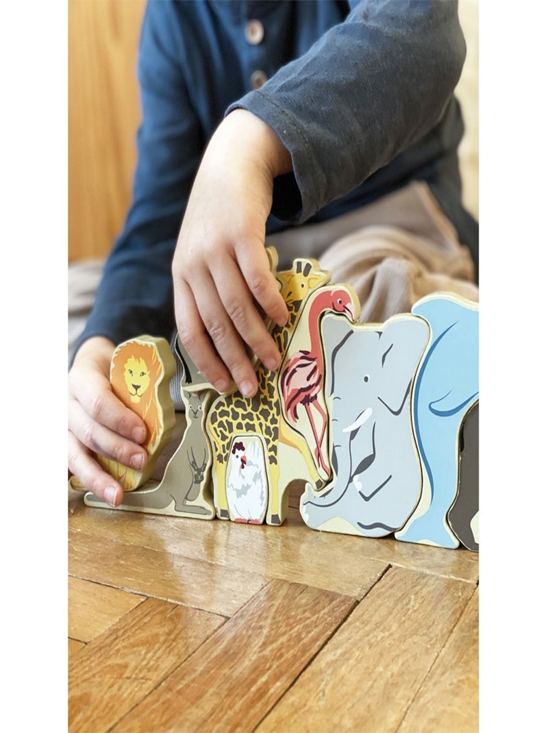 Puzzle de lettres Animaux Beige - Kiabi