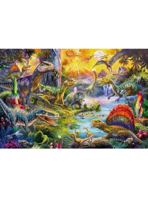 Puzzle Dinosaures - avec add on (figurines de dinosaures) - 60 pcs - SCHMIDT SPIELE - Kiabi