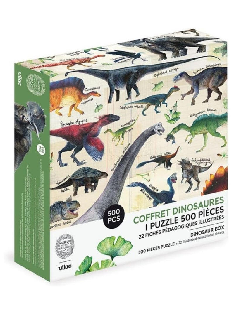 Puzzle dinosaures 500 pièces N/A - Kiabi