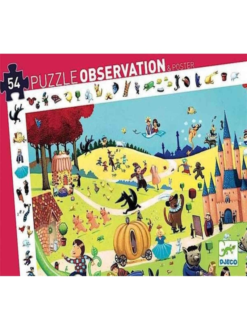 Puzzle d'observation contes - 54 pièces N/A - Kiabi