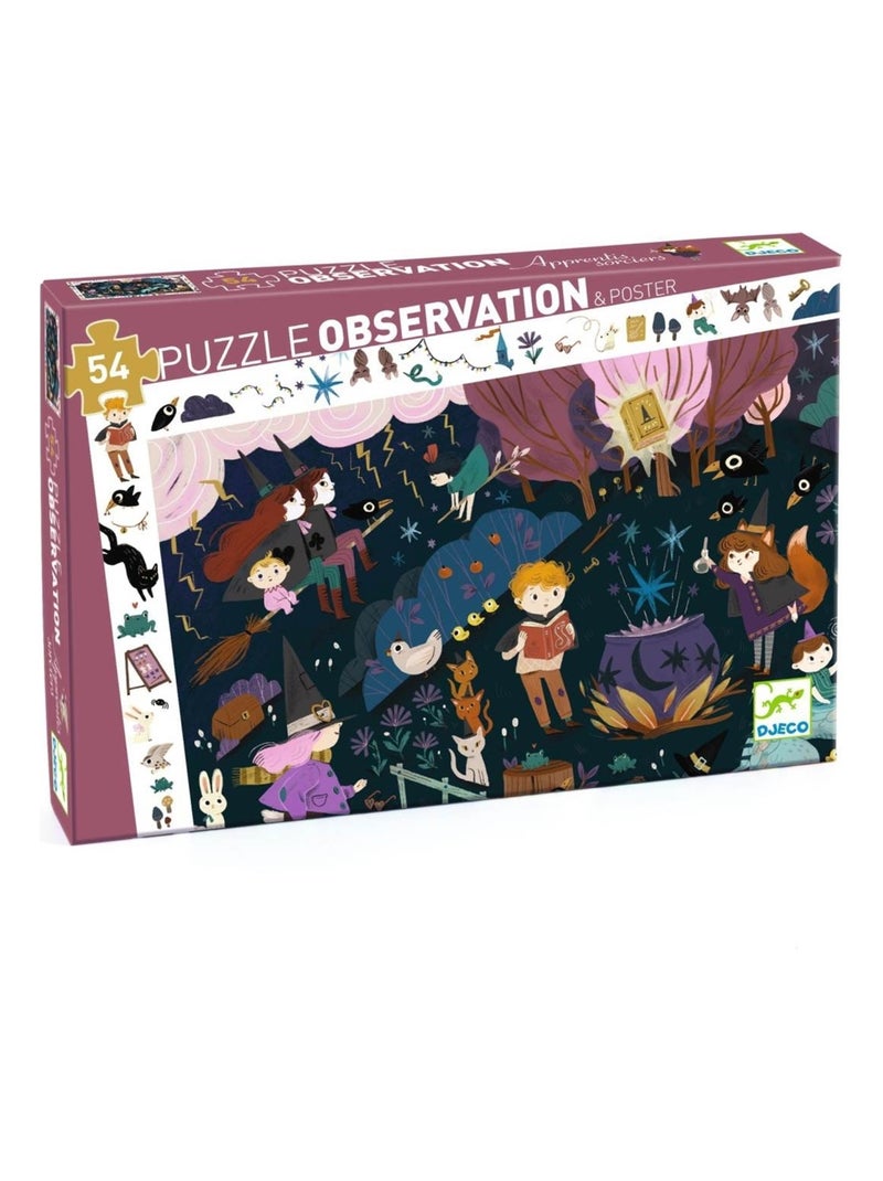 Puzzle d'observation et poster Apprentis sorciers 54 pièces N/A - Kiabi
