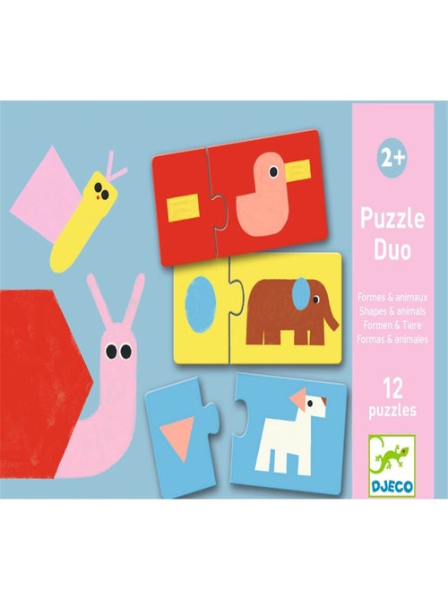 Puzzle duo Animaux et formes - Kiabi