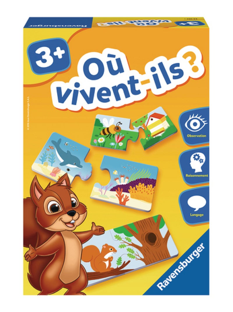 Puzzle duo : Où vivent-ils ? Vert - Kiabi