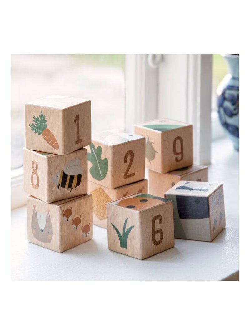 Puzzle en blocs Woodland en bois Multicolore - Kiabi