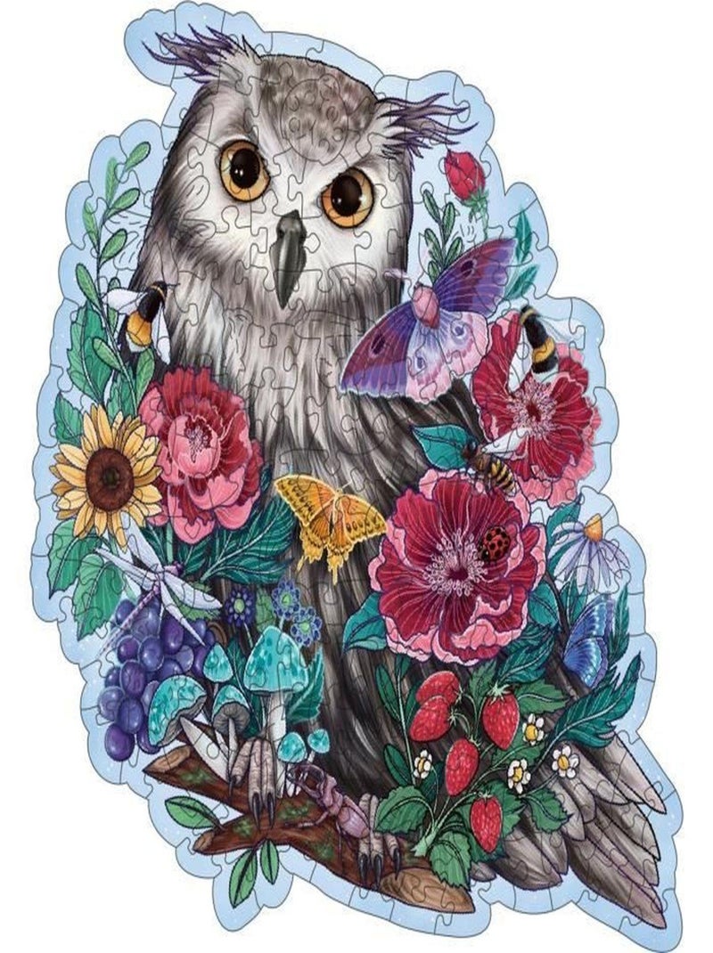 Puzzle en bois - Forme - 150 pcs - Hibou floral - Ravensburger N/A - Kiabi
