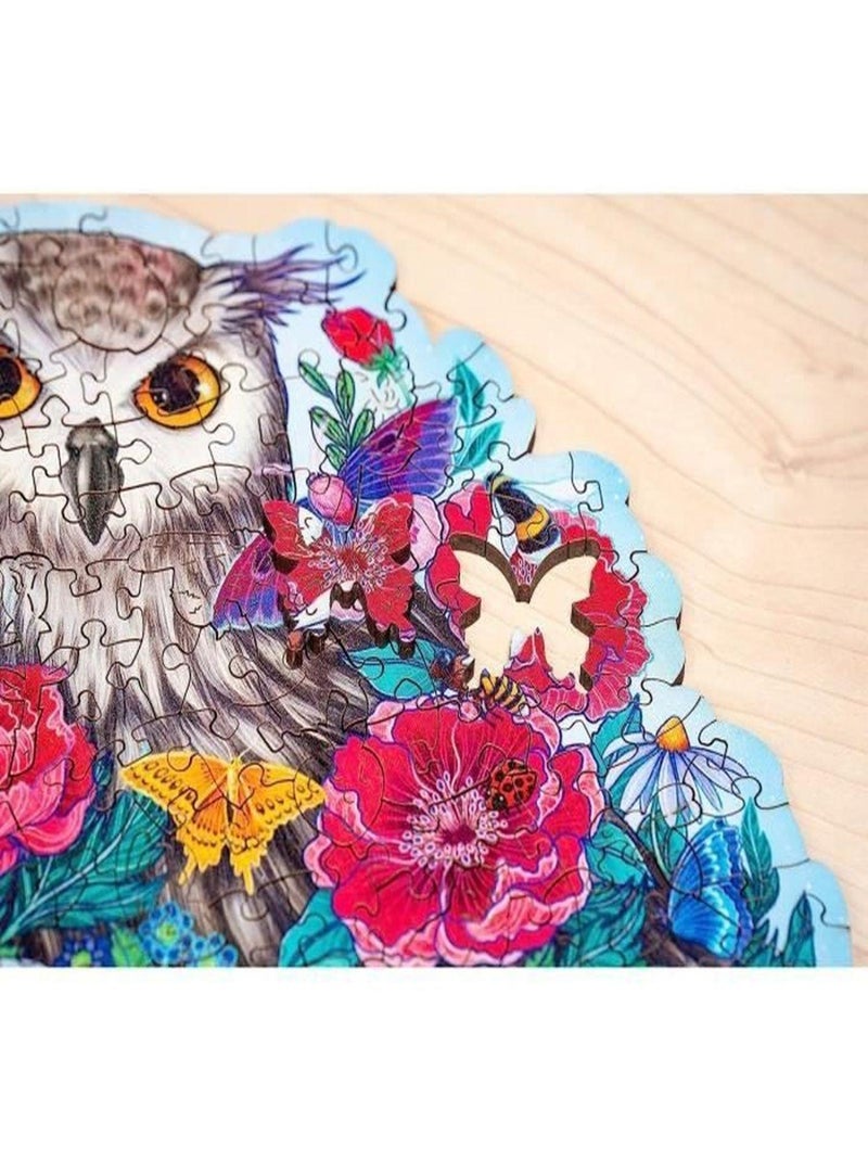 Puzzle en bois - Forme - 150 pcs - Hibou floral - Ravensburger N/A - Kiabi