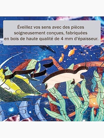 Puzzle en bois - Ravensburger - Monde marin coloré - Ravensburger