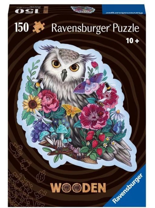 Puzzle en bois 150 pièces - hibou floral - ravensburger - Kiabi Puzzle en bois 150 pièces - hibou floral - ravensburger - Kiabi