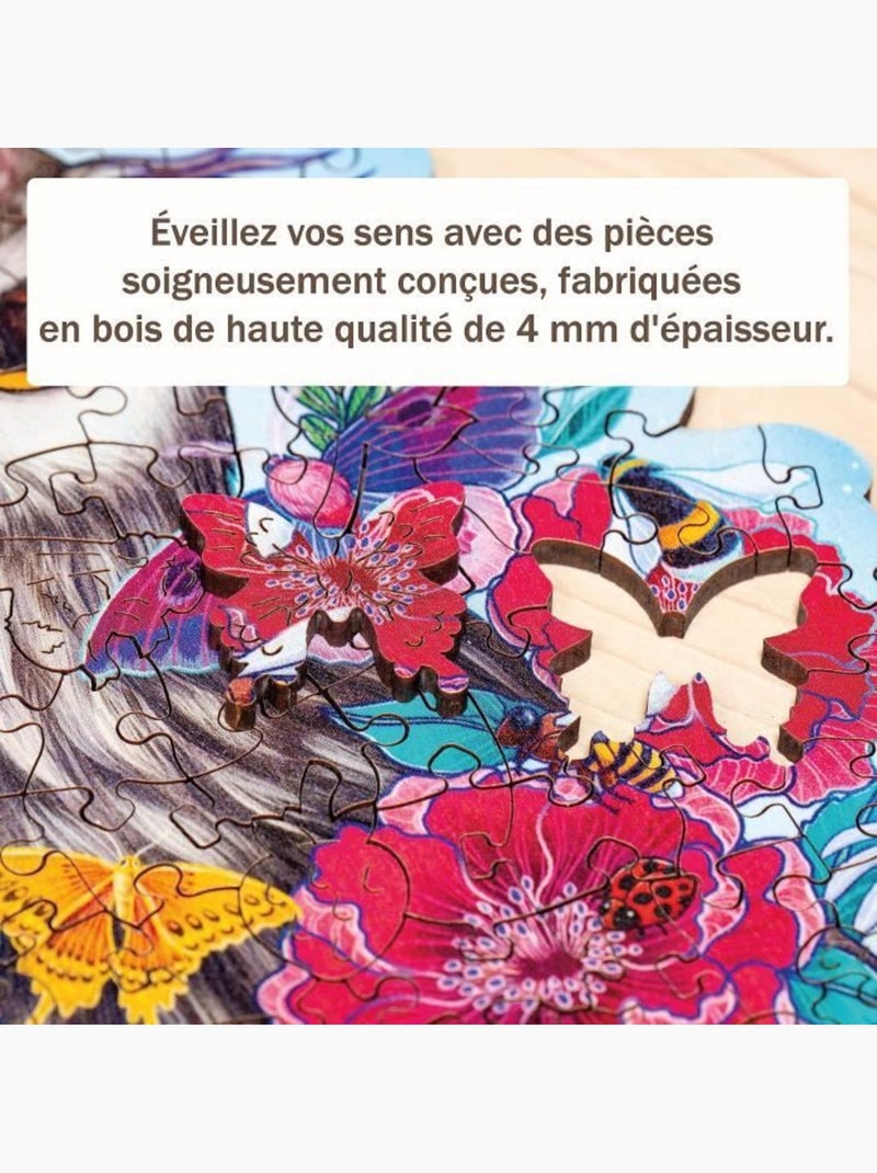 Puzzle en bois 150 pièces - hibou floral - ravensburger N/A - Kiabi