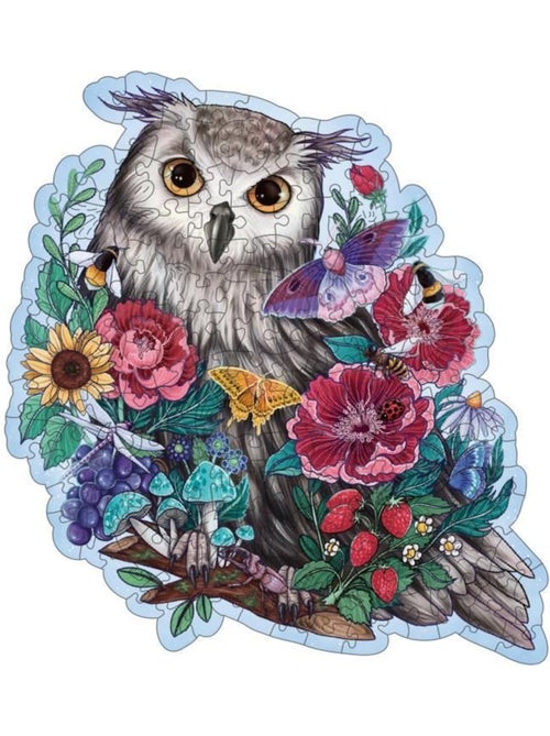 Puzzle en bois 150 pièces - hibou floral - ravensburger - Kiabi Puzzle en bois 150 pièces - hibou floral - ravensburger - Kiabi