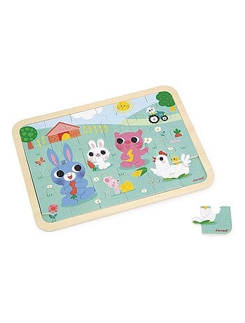 Puzzle en bois A la ferme 24 pièces