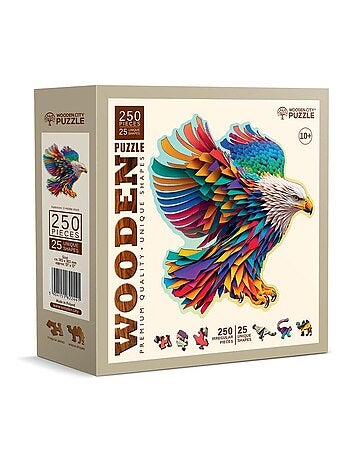 Puzzle en bois Aigle coloré 250 pcs