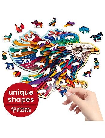 Puzzle en bois Aigle coloré 250 pcs
