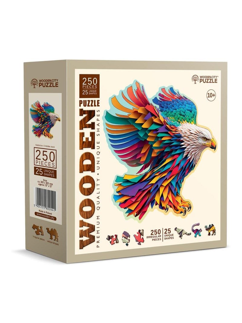 Puzzle en bois Aigle coloré 250 pcs N/A - Kiabi