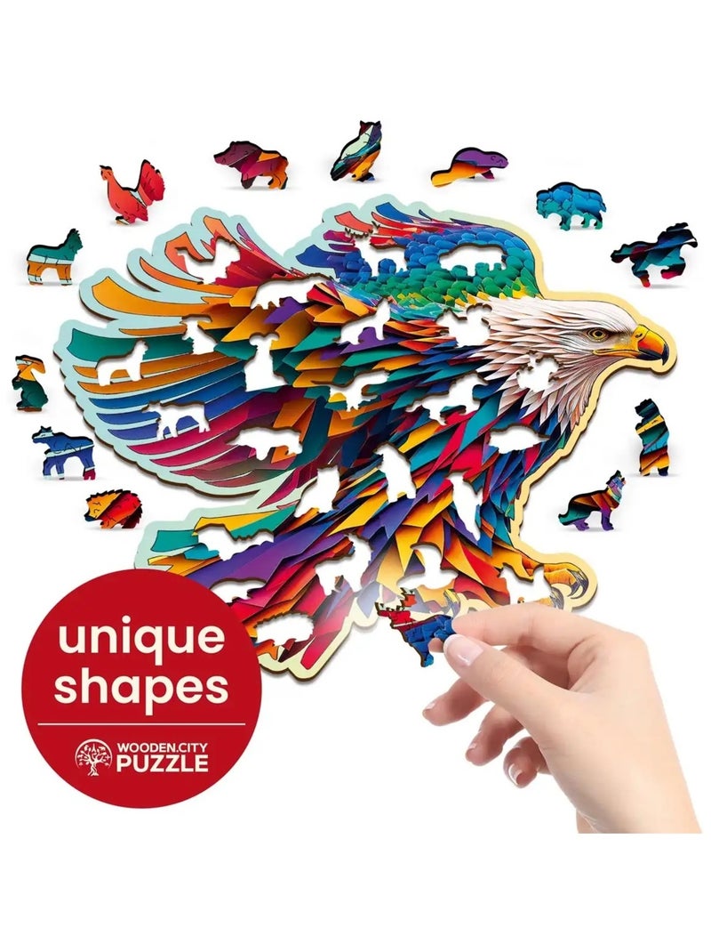 Puzzle en bois Aigle coloré 250 pcs N/A - Kiabi