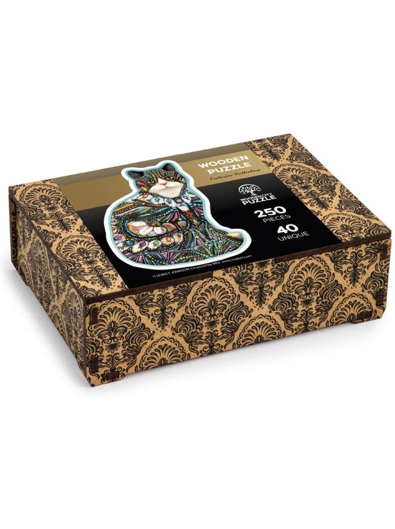 Puzzle en bois chat aux bijoux 250 pcs N/A - Kiabi