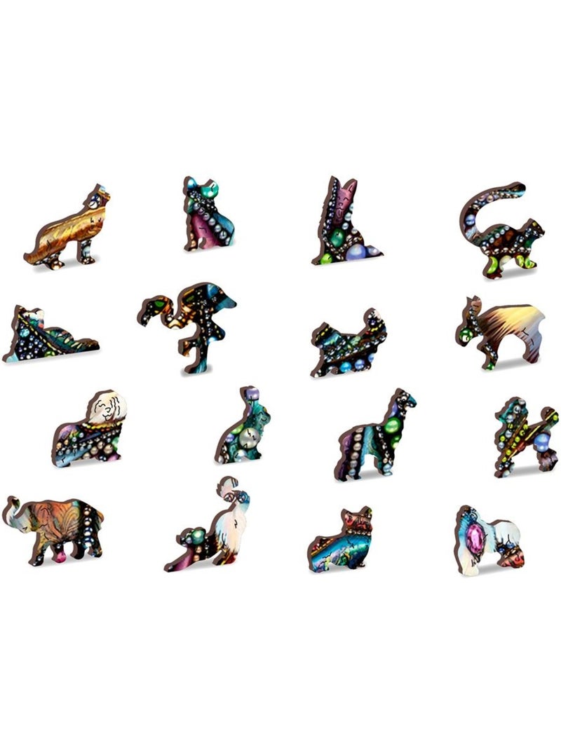 Puzzle en bois chat aux bijoux 250 pcs N/A - Kiabi