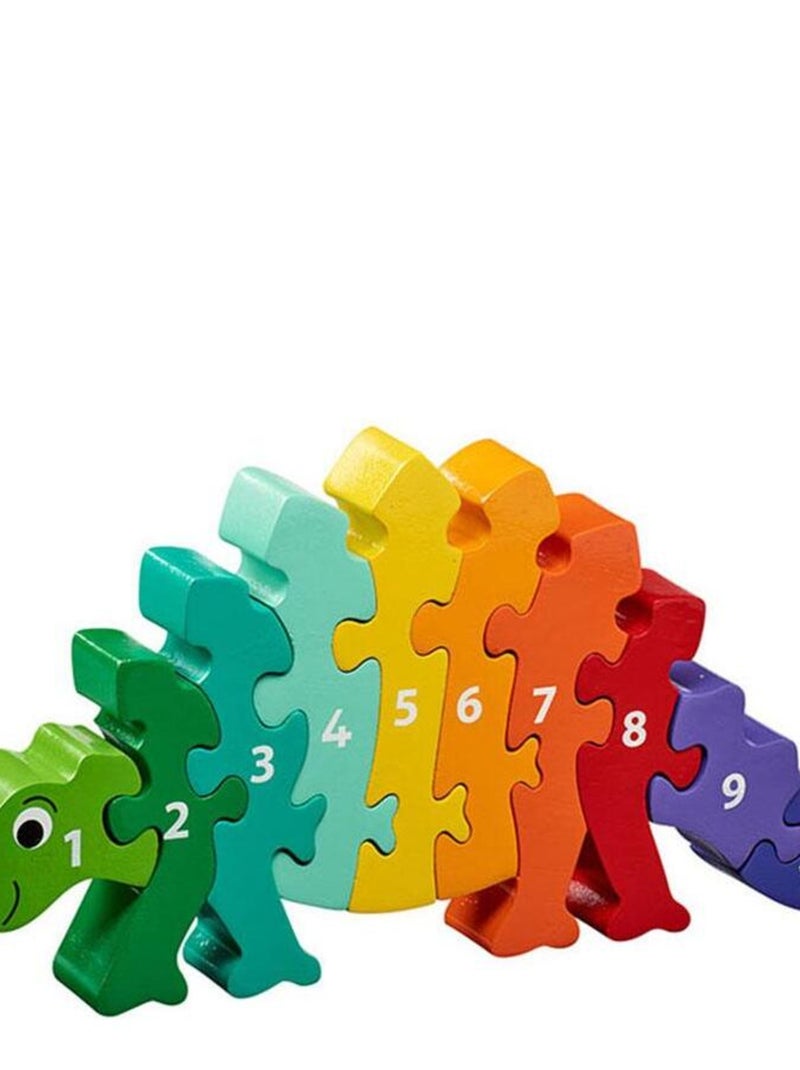 Puzzle en bois Chiffres 1-10 Dinosaure N/A - Kiabi