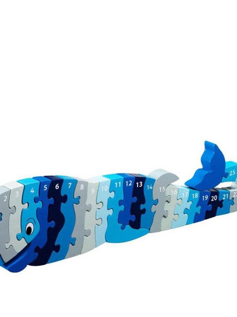 Puzzle en bois Chiffres 1-25 Baleine N/A - Kiabi