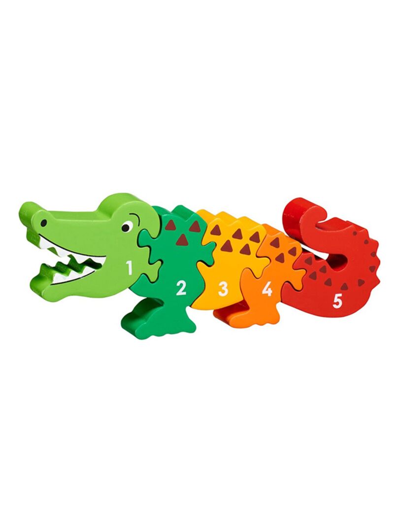 Puzzle en bois Chiffres 1-5 Crocodile N/A - Kiabi