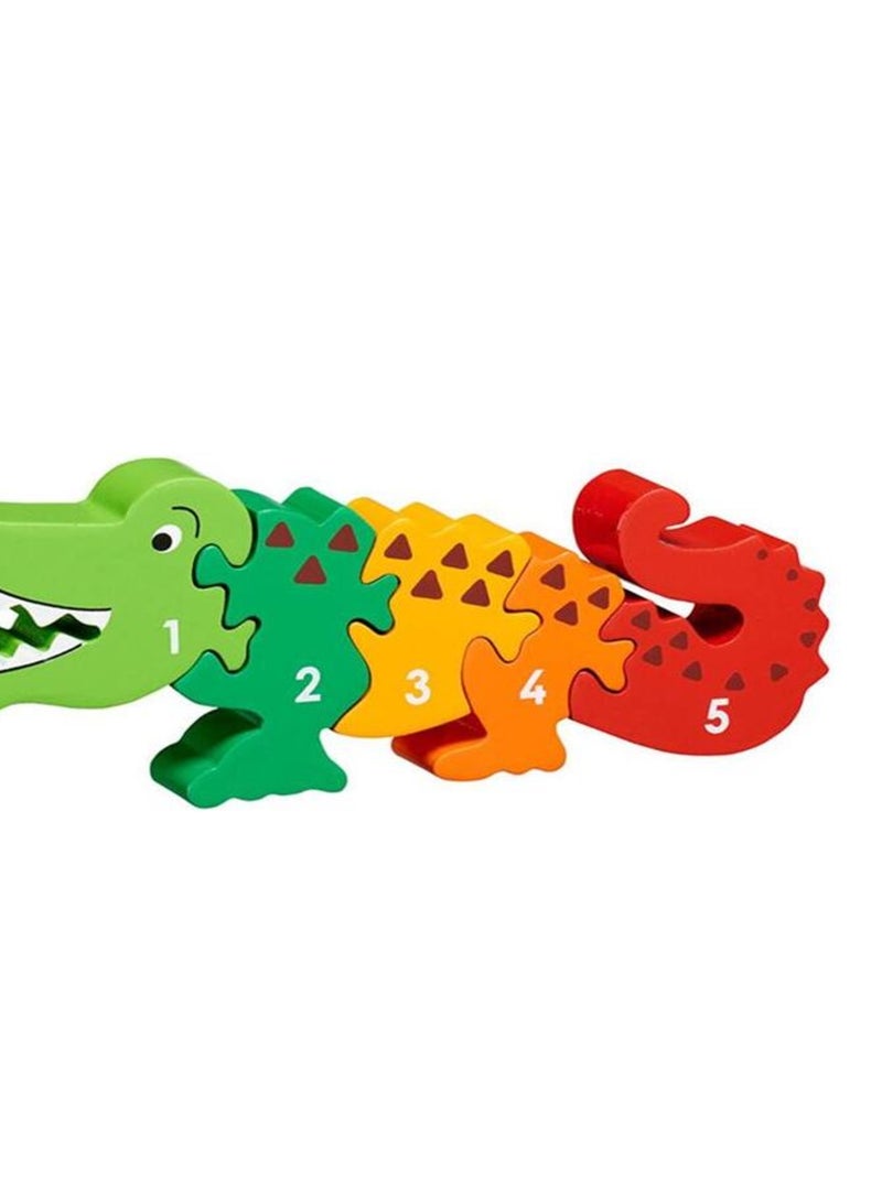 Puzzle en bois Chiffres 1-5 Crocodile N/A - Kiabi