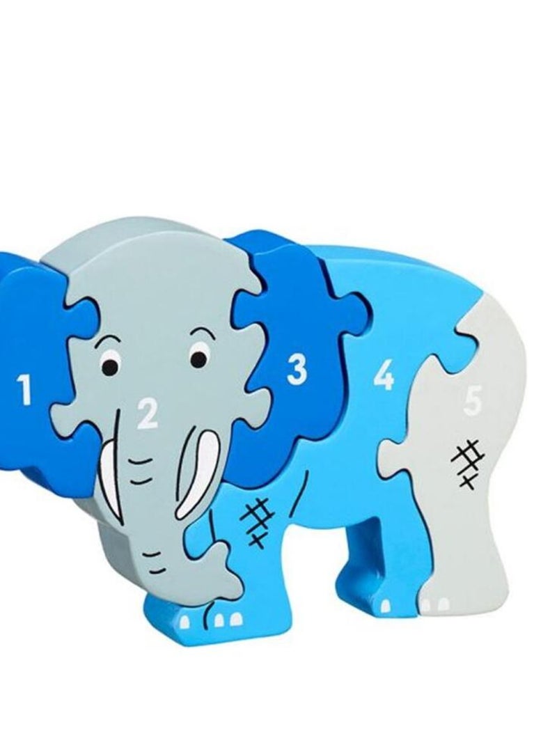 Puzzle en bois Chiffres 1-5 Eléphant N/A - Kiabi