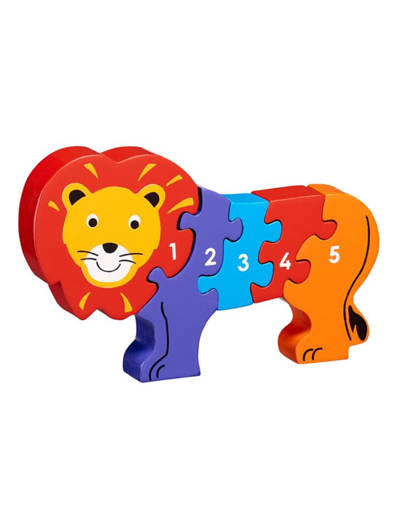 Puzzle en bois Chiffres 1-5 Lion N/A - Kiabi