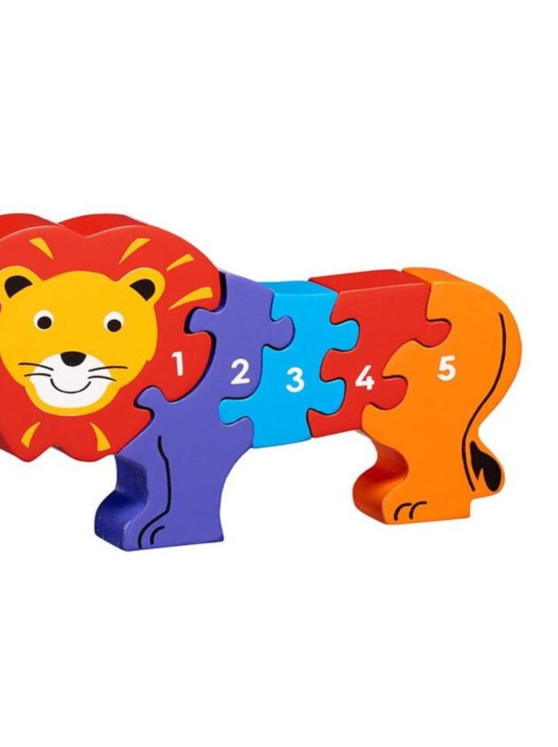 Puzzle en bois Chiffres 1-5 Lion N/A - Kiabi