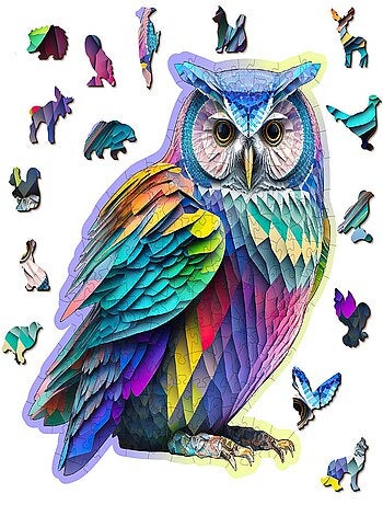 Puzzle en bois Chouette tendance 150 pcs