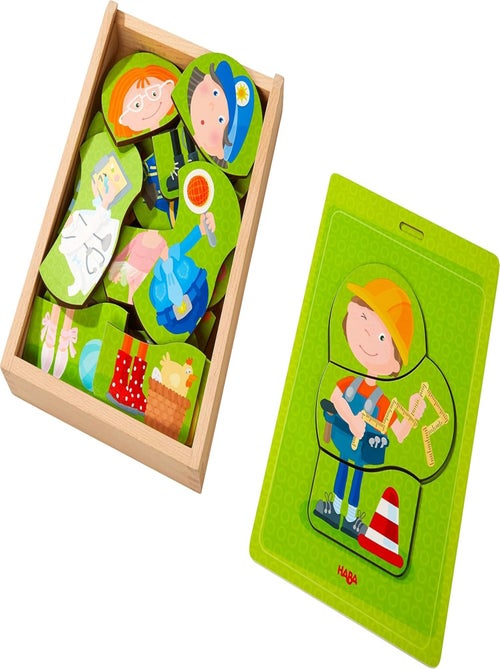 Puzzle En Bois Des Métiers - Haba - Kiabi