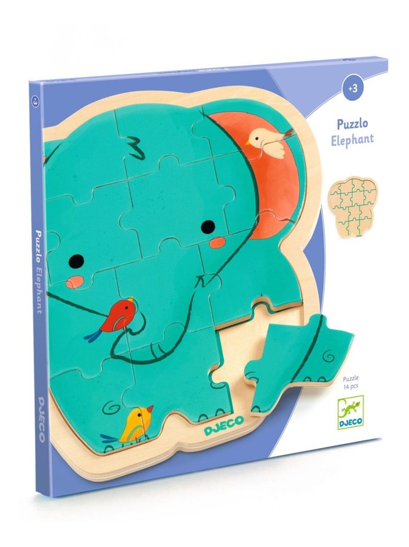 Puzzle en bois Éléphant Multicolore - Kiabi