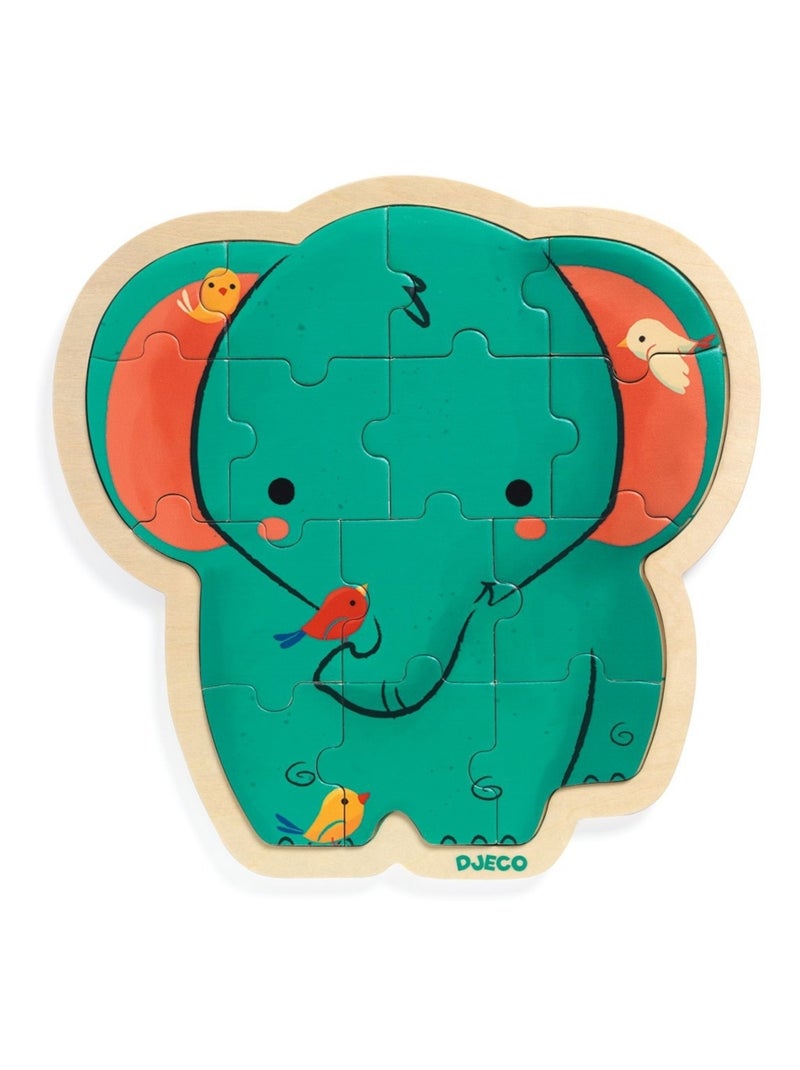 Puzzle en bois Éléphant Multicolore - Kiabi