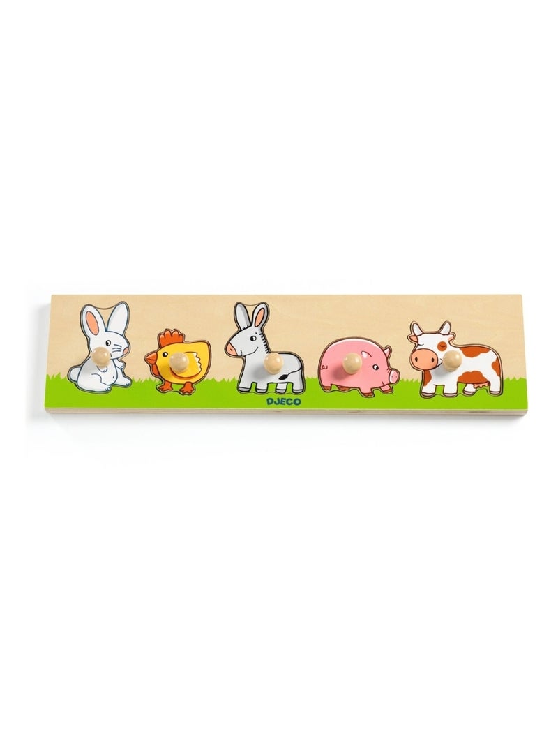 Puzzle en bois Farm'n'co Multicolore - Kiabi