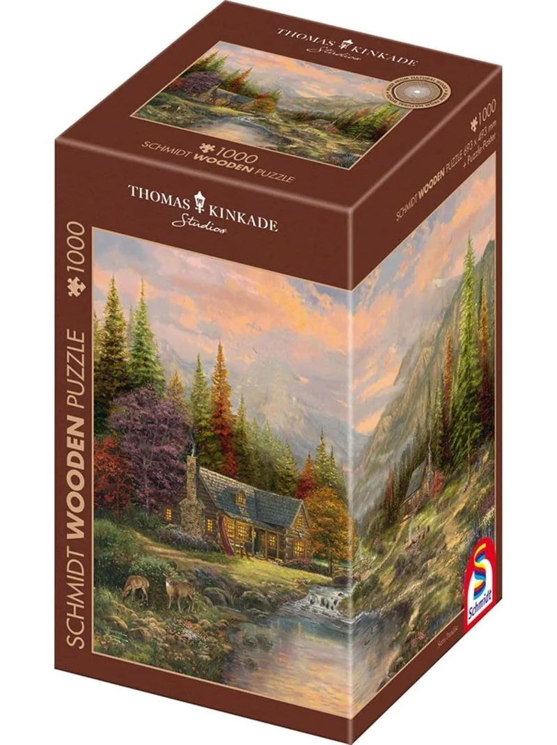 Puzzle en bois le ruisseau de montagne 1000 pcs N/A - Kiabi