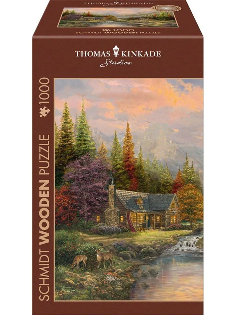Puzzle en bois le ruisseau de montagne 1000 pcs N/A - Kiabi