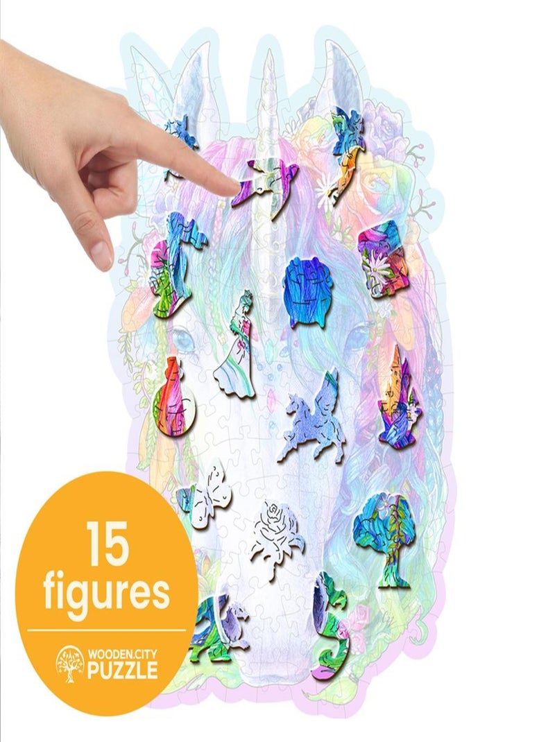 Puzzle en bois Licorne élégante 150 pcs N/A - Kiabi
