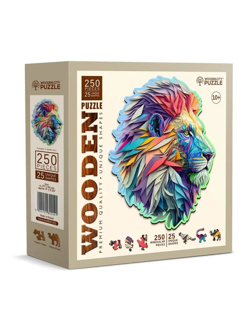 Puzzle en bois Lion moderne 250 pcs N/A - Kiabi
